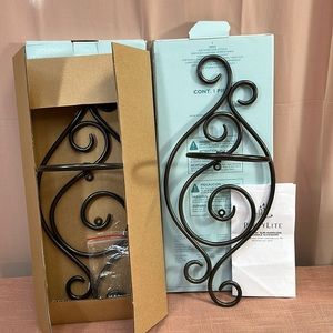 PartyLite Pair (2) Slim Hurricane Sconces NIB